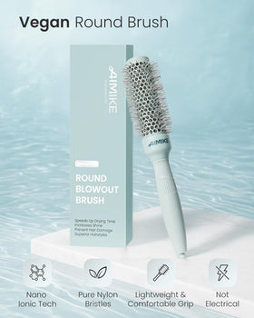 AIMIKE NaturaVol Round Brush 1.3 inch with ergonomic handle