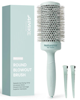 AIMIKE NaturaVol Round Brush front view with 2.1-inch barrel