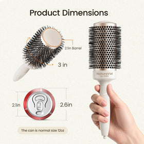 AIMIKE NaturaVol Round Brush with ergonomic handle design
