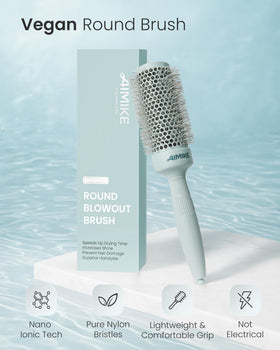 AIMIKE NaturaVol Round Hair Brush 1.7 Inch in lifestyle scene