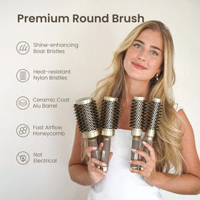 AIMIKE Round Brush in lifestyle setting with hair styling