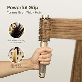 AIMIKE Round Hair Brush with ergonomic handle