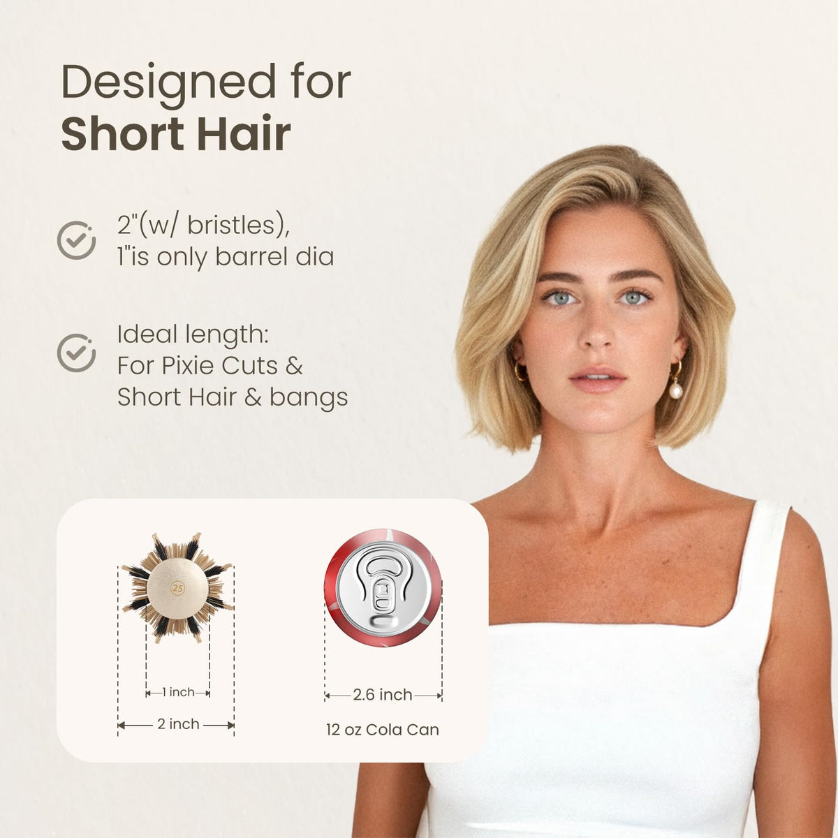 AIMIKE Round Hair Brush with sectioning clips