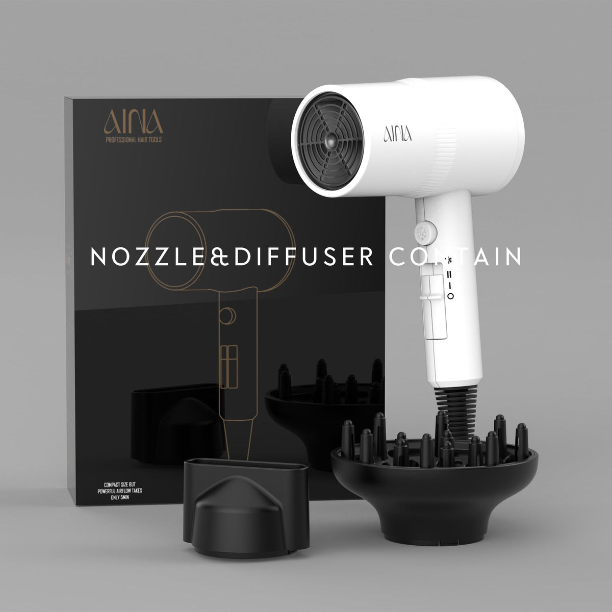 Aina Diffuser Hair Dryer back view