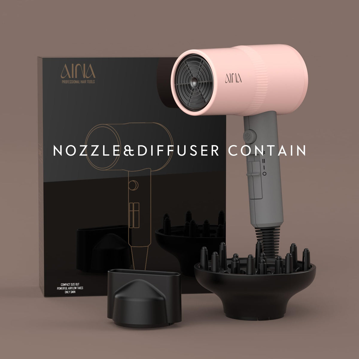 Aina Diffuser Hair Dryer controls close-up