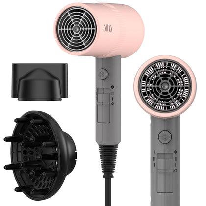 Aina Diffuser Hair Dryer Misty Blush front view