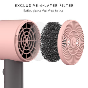 Aina Diffuser Hair Dryer Misty Blush side view