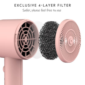 Aina Hair Dryer Babe Pink side view showing controls