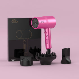 Aina Hair Dryer Neon Pink in packaging
