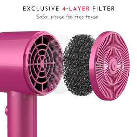 Aina Hair Dryer Neon Pink side view showing controls