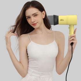 Aina Hair Dryer packaging showing included accessories