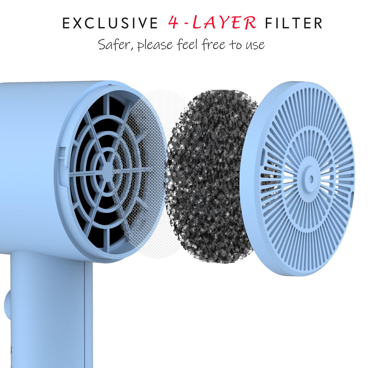 Aina Hair Dryer showing concentrator attachment