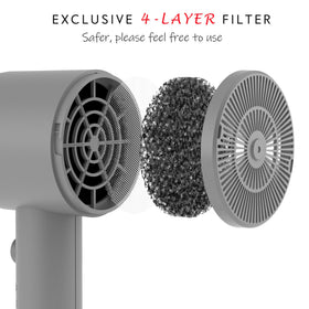 Aina Hair Dryer side view showing the concentrator attachment