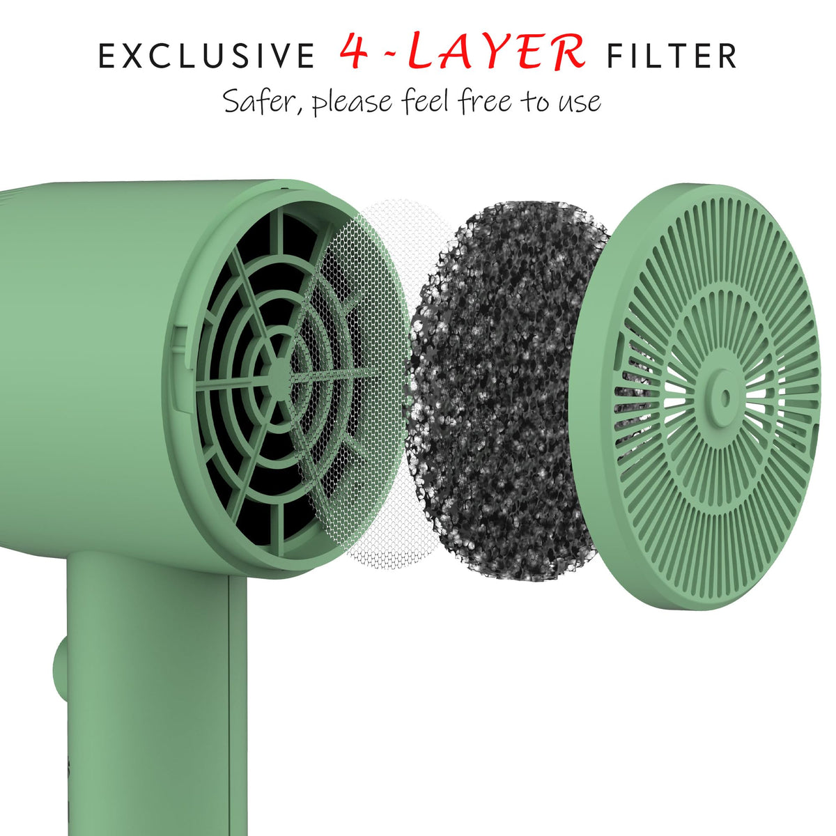 Aina hair dryer with concentrator attachment