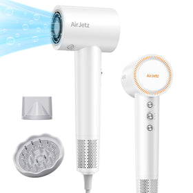 AirJetz Hair Dryer front view in white