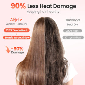 AirJetz Hair Dryer showing LED display