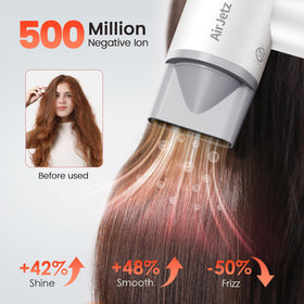 AirJetz Hair Dryer side view with magnetic nozzle