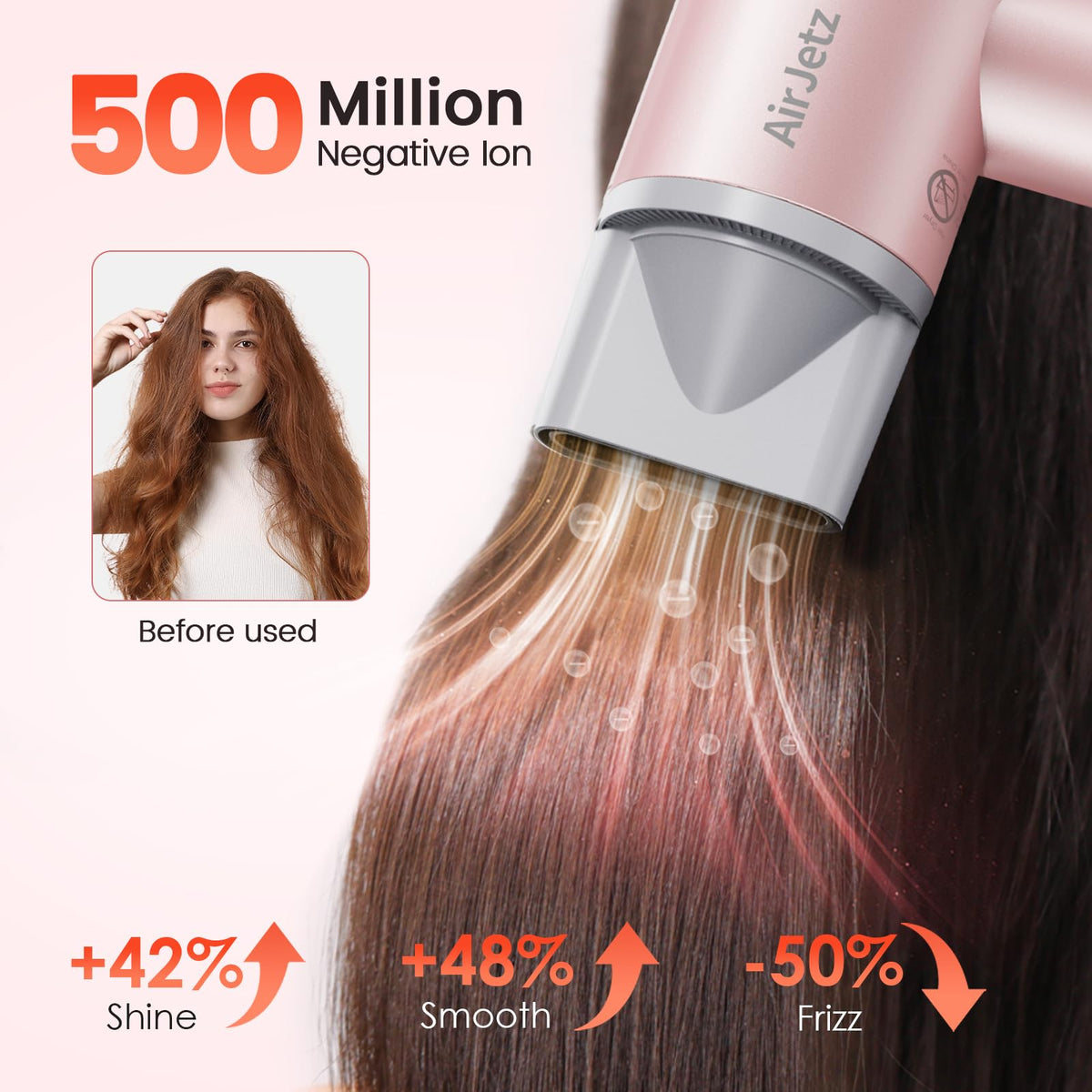 AirJetz Hair Dryer with magnetic nozzle