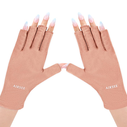 AIRSEE Anti UV Gloves front view in pink