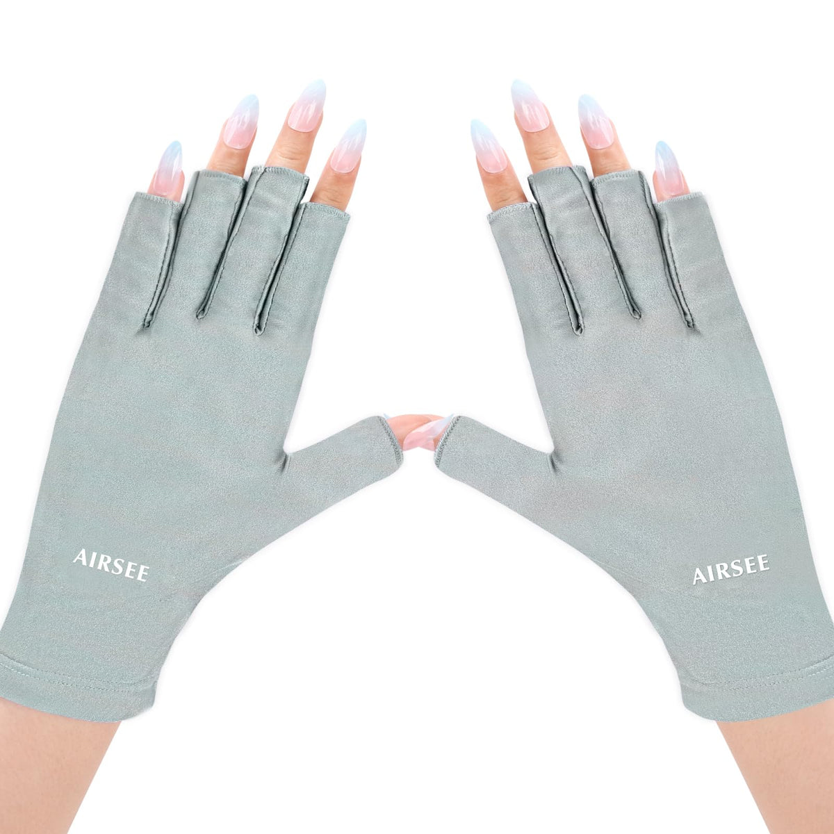 AIRSEE UV Gloves for Nail Lamp in mint green, front view