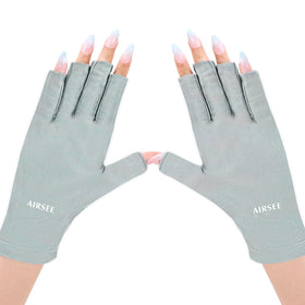 AIRSEE UV Gloves for Nail Lamp in mint green, front view