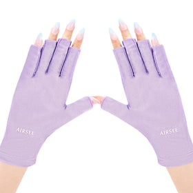 AIRSEE UV gloves front view in purple