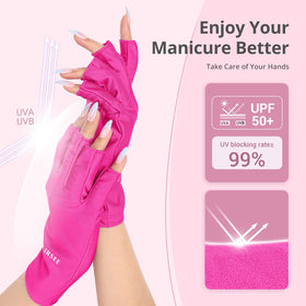 AIRSEE UV Gloves showing fingerless design for manicures