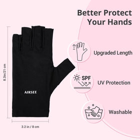 AIRSEE UV Protection Gloves folded finger section for fit