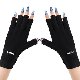 AIRSEE UV Protection Gloves front view in black