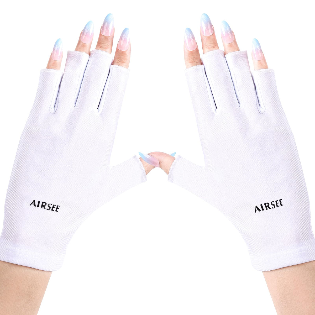 AIRSEE UV Protection Gloves front view in white