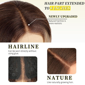 AISI HAIR 26-inch blonde wig back view