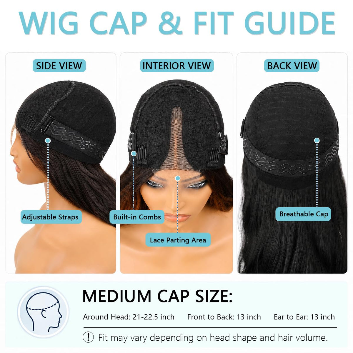 AISI HAIR Black Wig 26-Inch packaging front view