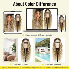 AISI HAIR blonde wig close-up of hair texture