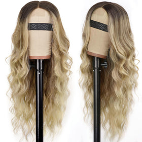AISI HAIR blonde wig side view showing lace hairline