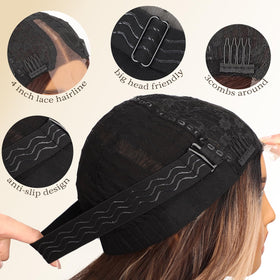 AISI HAIR Brown Highlights Wig lifestyle scene worn by a woman