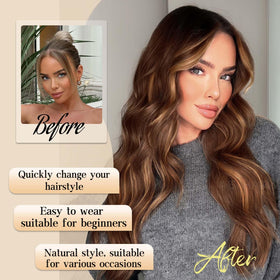 AISI HAIR Ombre Brown Wig on mannequin for styling demonstration