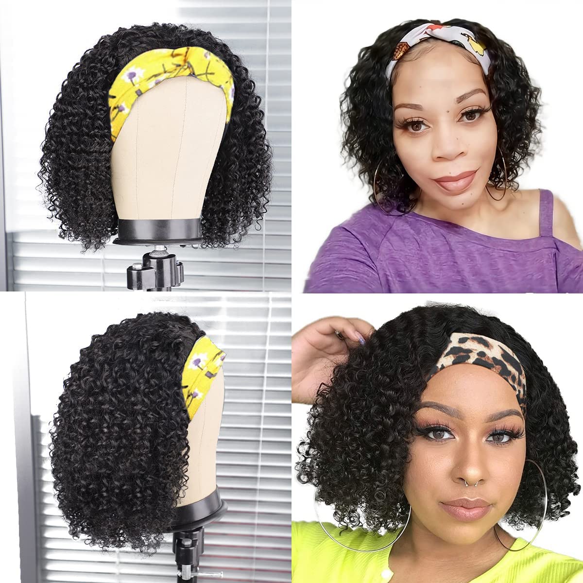 Aiterina Headband Wig Deep Wave 12 Inch back view