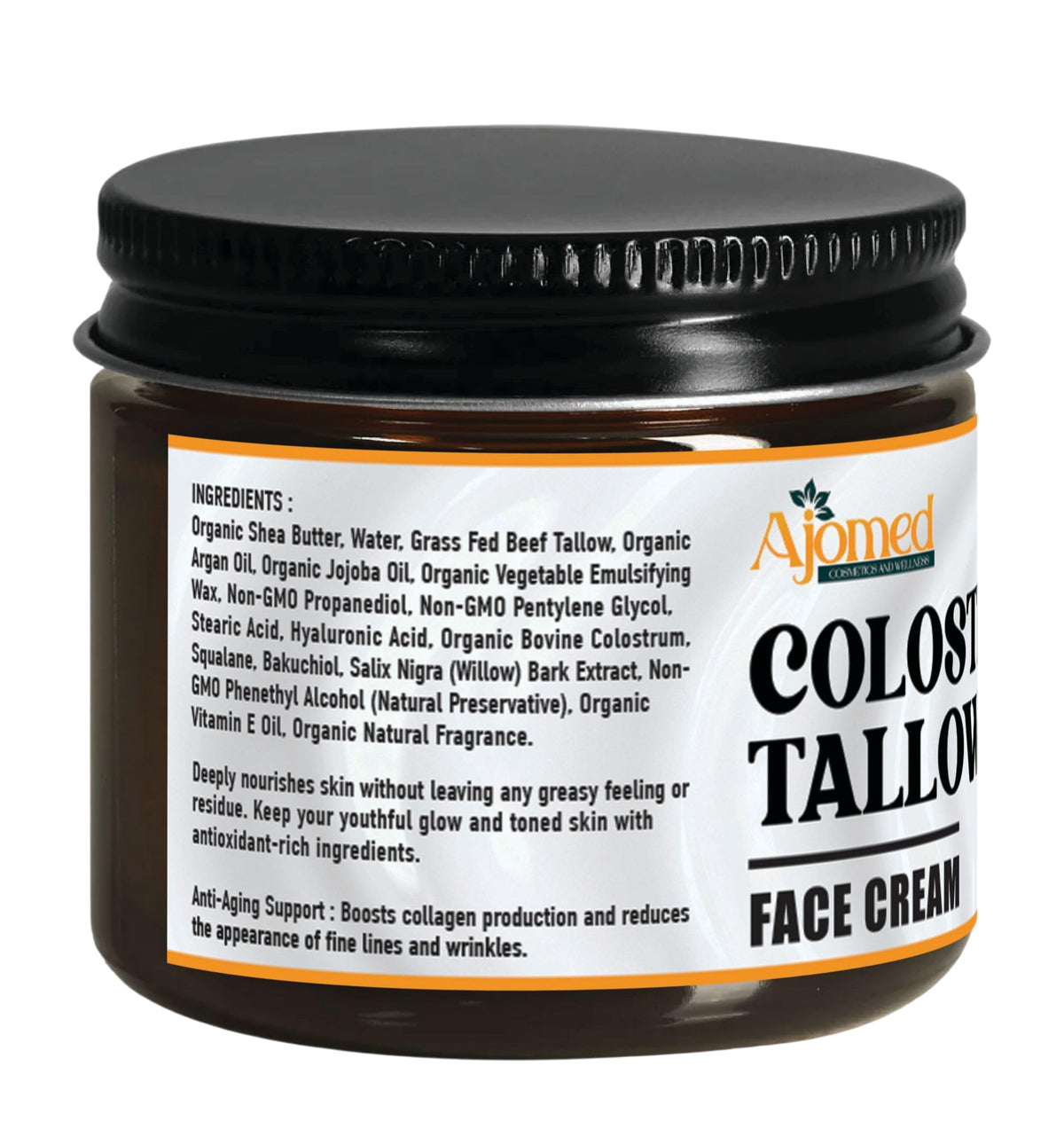 AJOMED COSMETICS Colostrum & Tallow Face Moisturizer 100g packaging