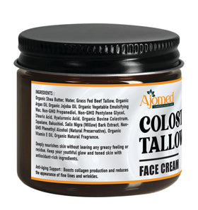 AJOMED COSMETICS Colostrum & Tallow Face Moisturizer 100g packaging
