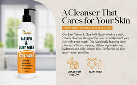 AJOMED COSMETICS Tallow & Goat Milk Body Wash side view