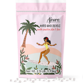 Ajoura 2.5 lb unscented hard wax beads package front view