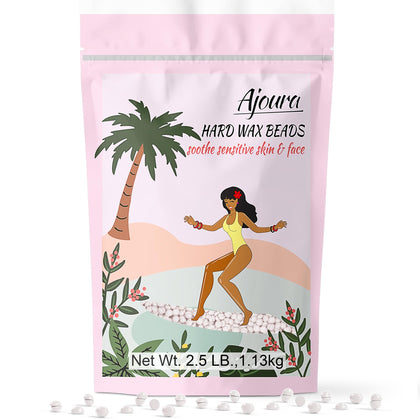 Ajoura 2.5 lb unscented hard wax beads package front view