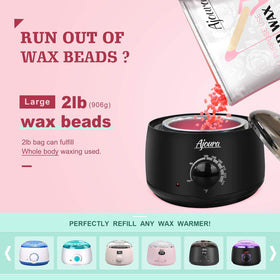 Ajoura Hard Wax Beads 2 lb bag with ingredients listed