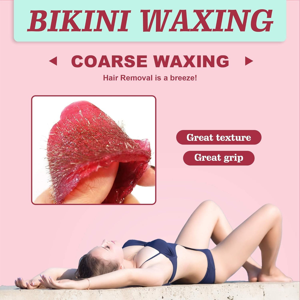 Ajoura Hard Wax Beads application on skin