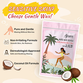 Ajoura hard wax beads in use during hair removal