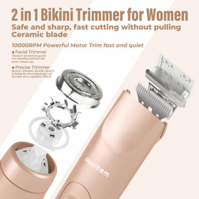 Akunbem Bikini Trimmer side view showcasing USB charging port