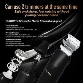 Akunbem electric shaver showing the hypoallergenic ceramic blade