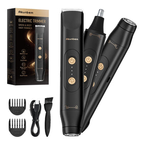 Akunbem Groin & Body Hair Trimmer front view with dual head design
