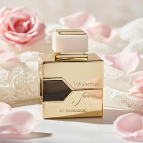 Al Haramain L'aventure Eau De Parfum Spray in a lifestyle setting