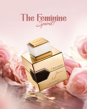 Al Haramain L'aventure Eau De Parfum Spray with flowers